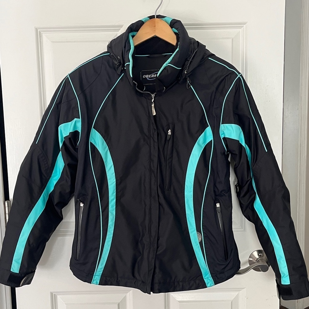 Obermeyer Ridgeline women’s black Ski Jacket Sz 10 or medium